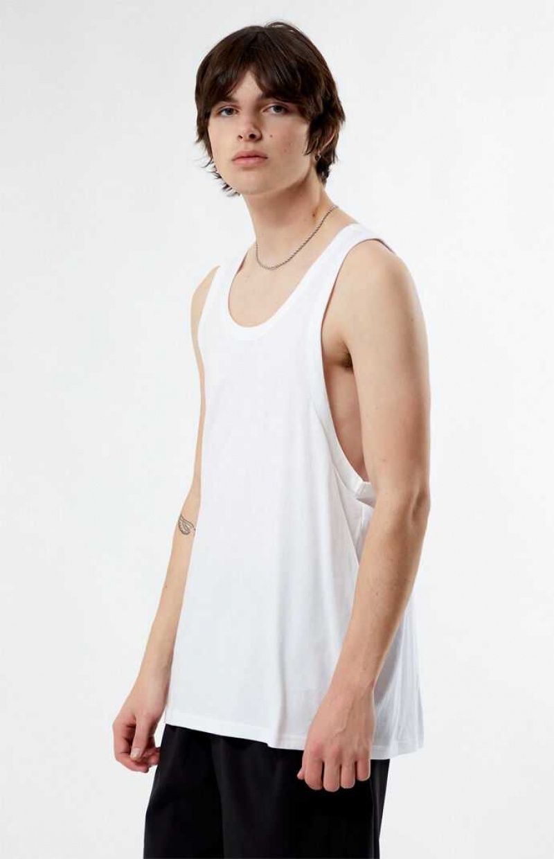 WHITE PacSun PS Basics Eco Sage Tank Top | GDLCRAY-24