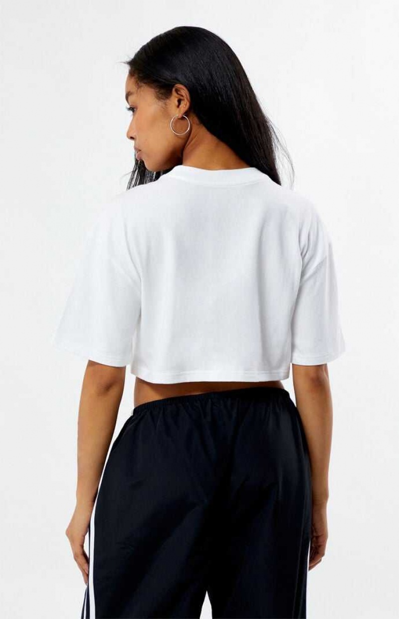 WHITE PacSun Pacific Sunwear 1980 Cropped T-Shirt | DXRSCEQ-17