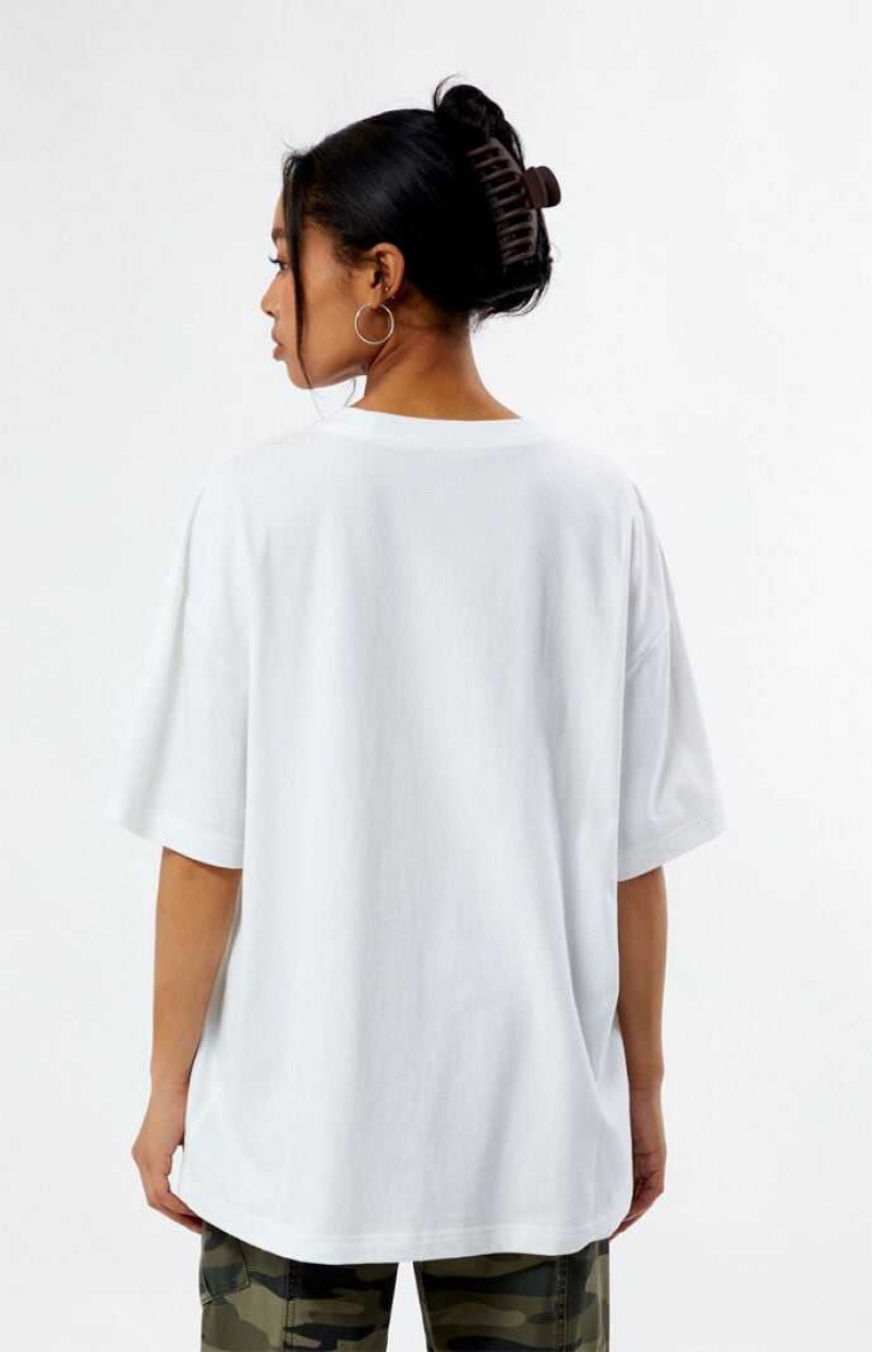 WHITE PacSun Pacific Sunwear 1980 Oversized T-Shirt | YXUQSVD-21