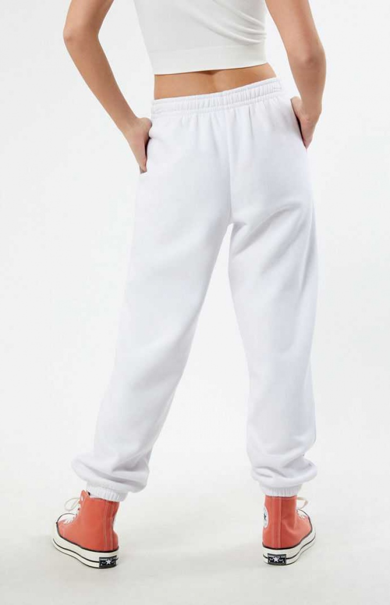 WHITE PacSun Pacific Sunwear Beach Sweatpants | EIFOPDB-59