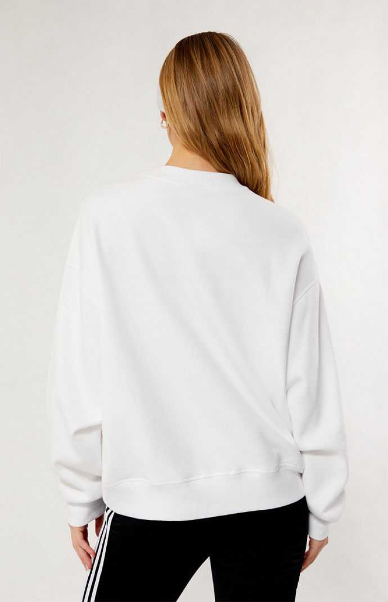 WHITE PacSun Pacific Sunwear Curated Crew Neck Sweatshirt | RAWCIHL-85