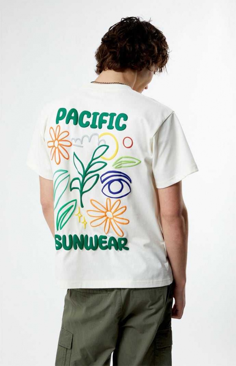 WHITE PacSun Pacific Sunwear Graphic Dept. T-Shirt | VBSFAMW-52