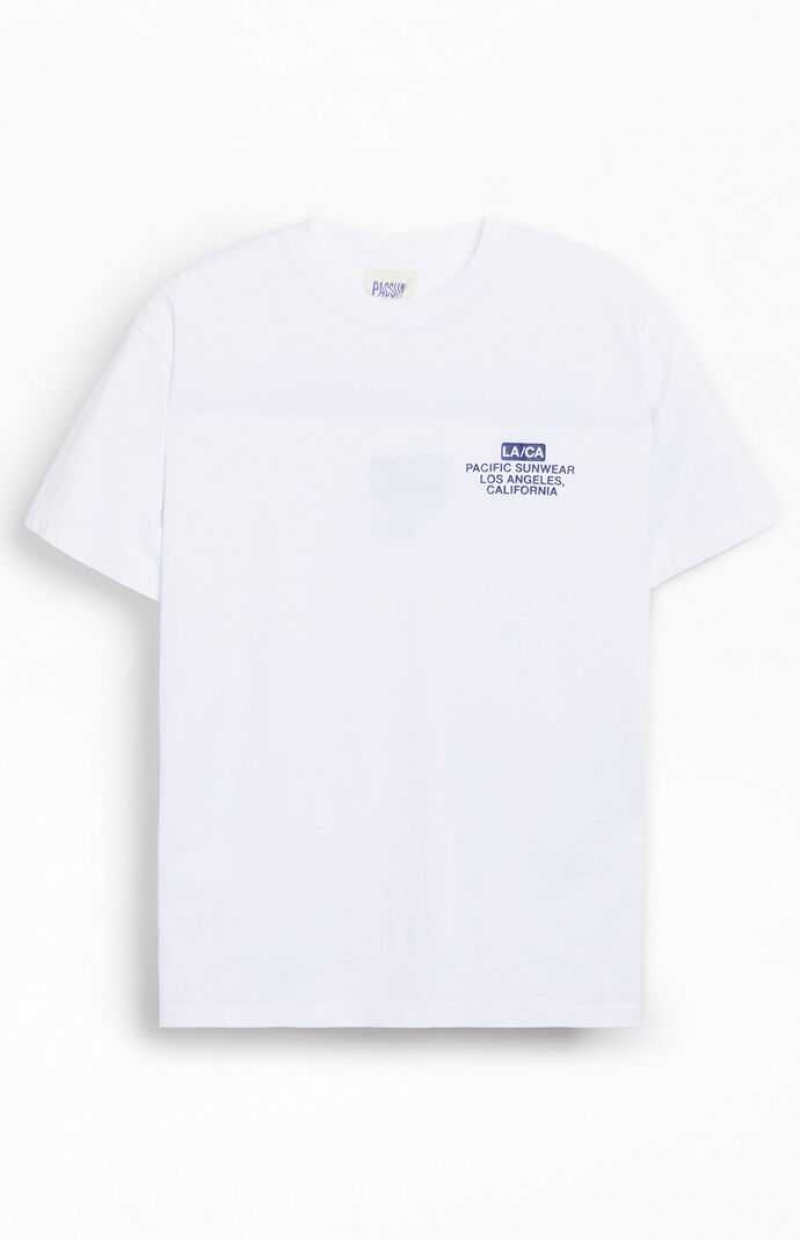 WHITE PacSun Pacific Sunwear LA 1980 T-Shirt | SNVIDPB-35