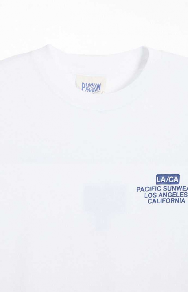 WHITE PacSun Pacific Sunwear LA 1980 T-Shirt | SNVIDPB-35