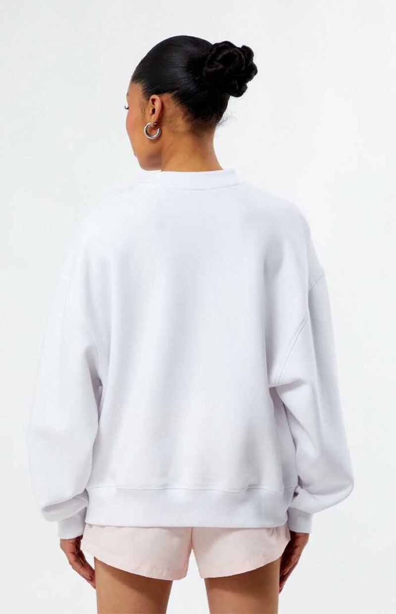 WHITE PacSun Pacific Sunwear Photographic Crew Neck Sweatshirt | YSXHUDV-72