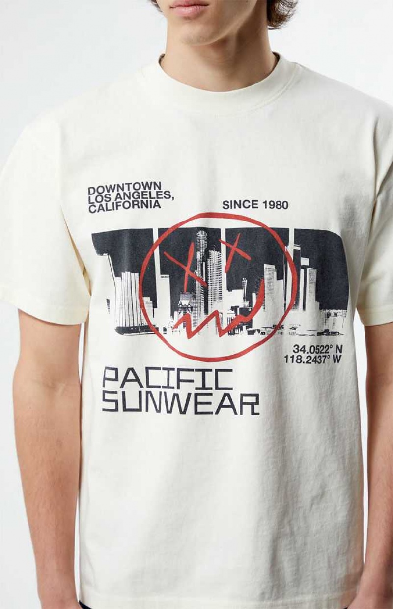 WHITE PacSun Pacific Sunwear Smile City T-Shirt | QLIPMZC-30