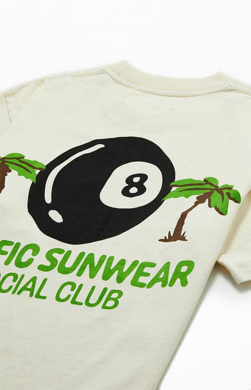 YELLOW PacSun Pacific Sunwear Social Club T-Shirt | SHGJVUI-21