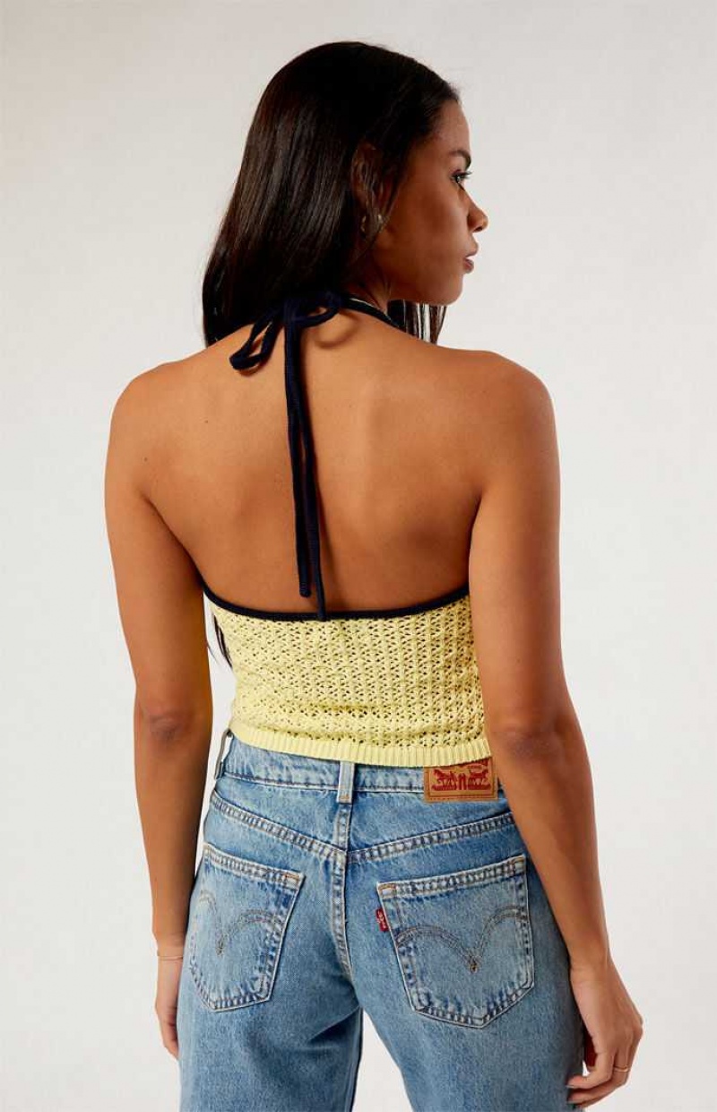 YELLOW PacSun Payton Sweater Tank Top | LYZUTQB-32