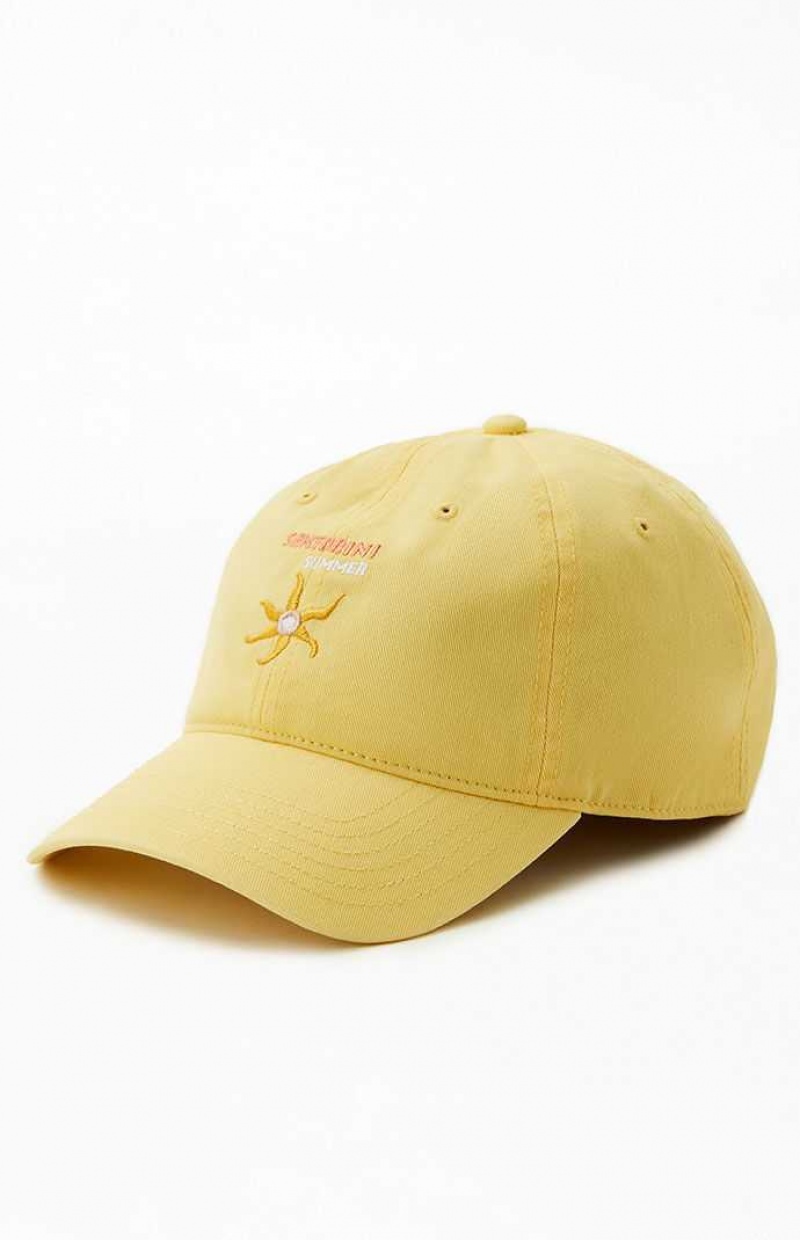 YELLOW PacSun Santorini Strapback Hat | BPQYLWS-39